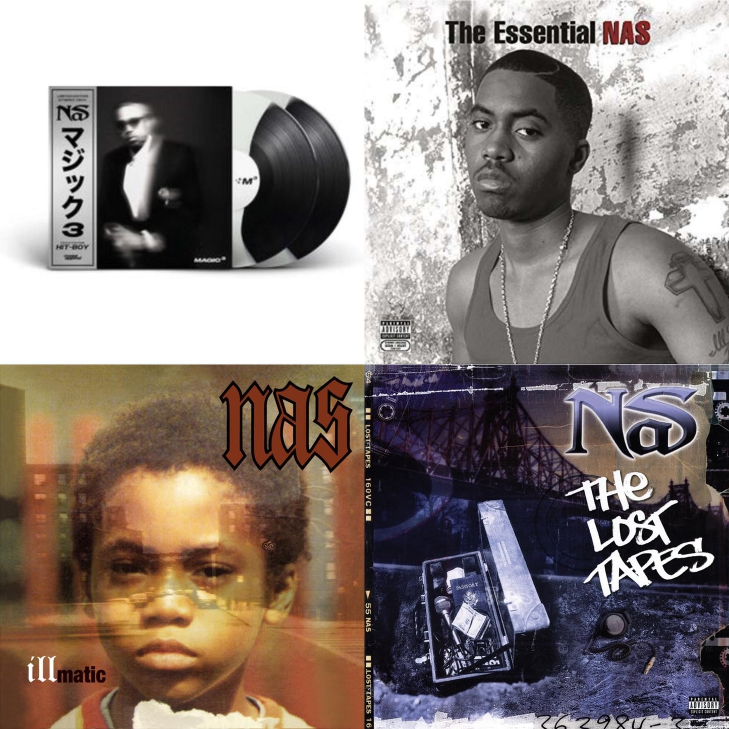 Lost Tapes (X) (2LP) & Magic 3 (2LP/Coloured Vinyl) & Illmatic & Essential Nas