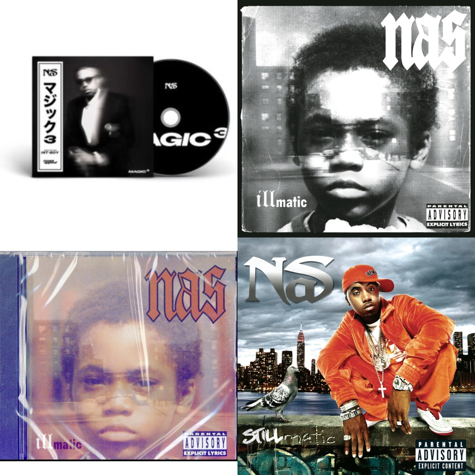 This is a 4 CD SKU bundle.
1.This CD is brand new.Format: CDThis item's title is: Magic 3Artist: NasLabel: Mass AppealBarcode: 197189907913Release Date: 1/26/2024
2.This CD is brand new.