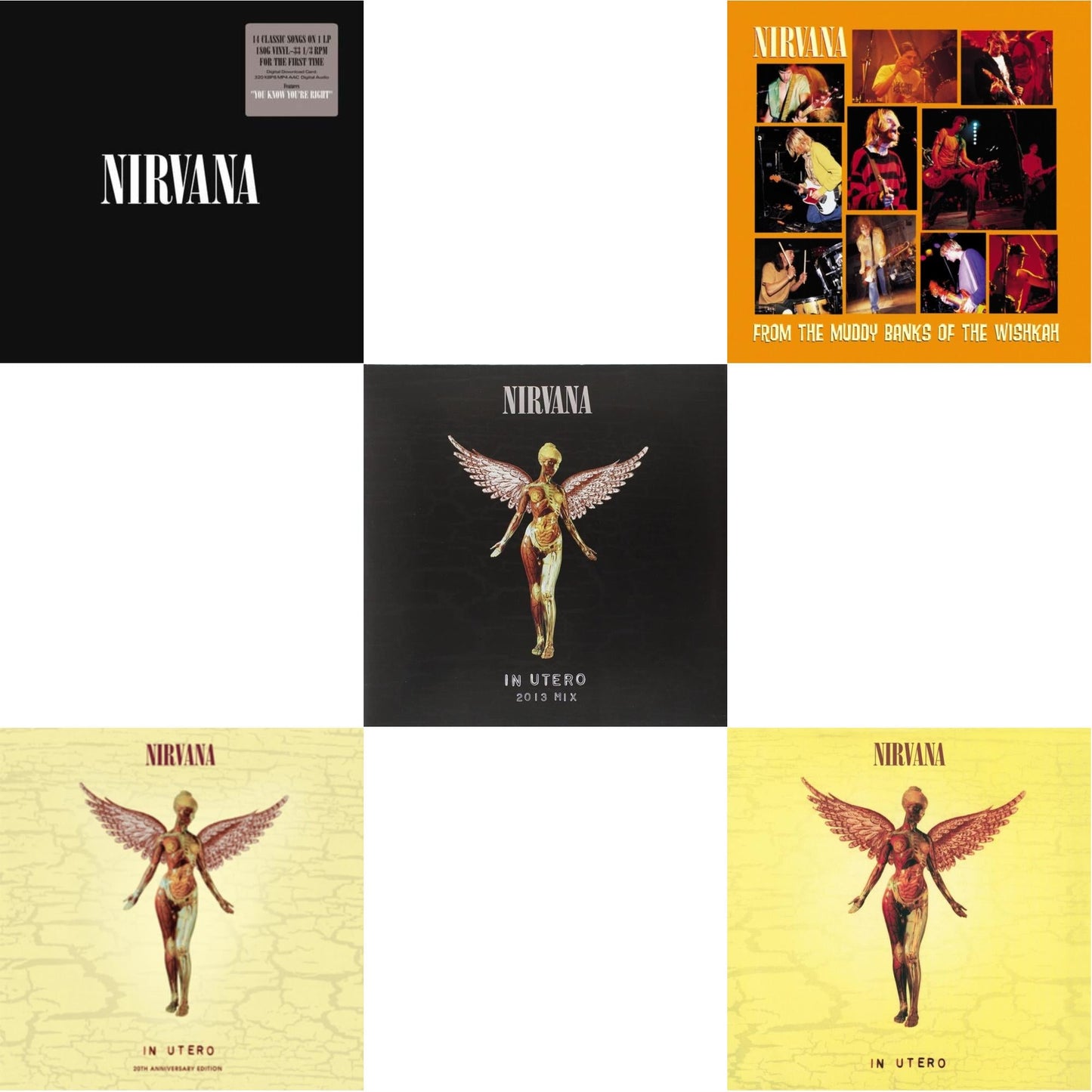 In Utero & In Utero: 2013 Mix (2LP) & Nirvana (150G/Dl Code) & In Utero (180G/33-1/3 RPM) & From The Muddy Banks Of The Wishkah