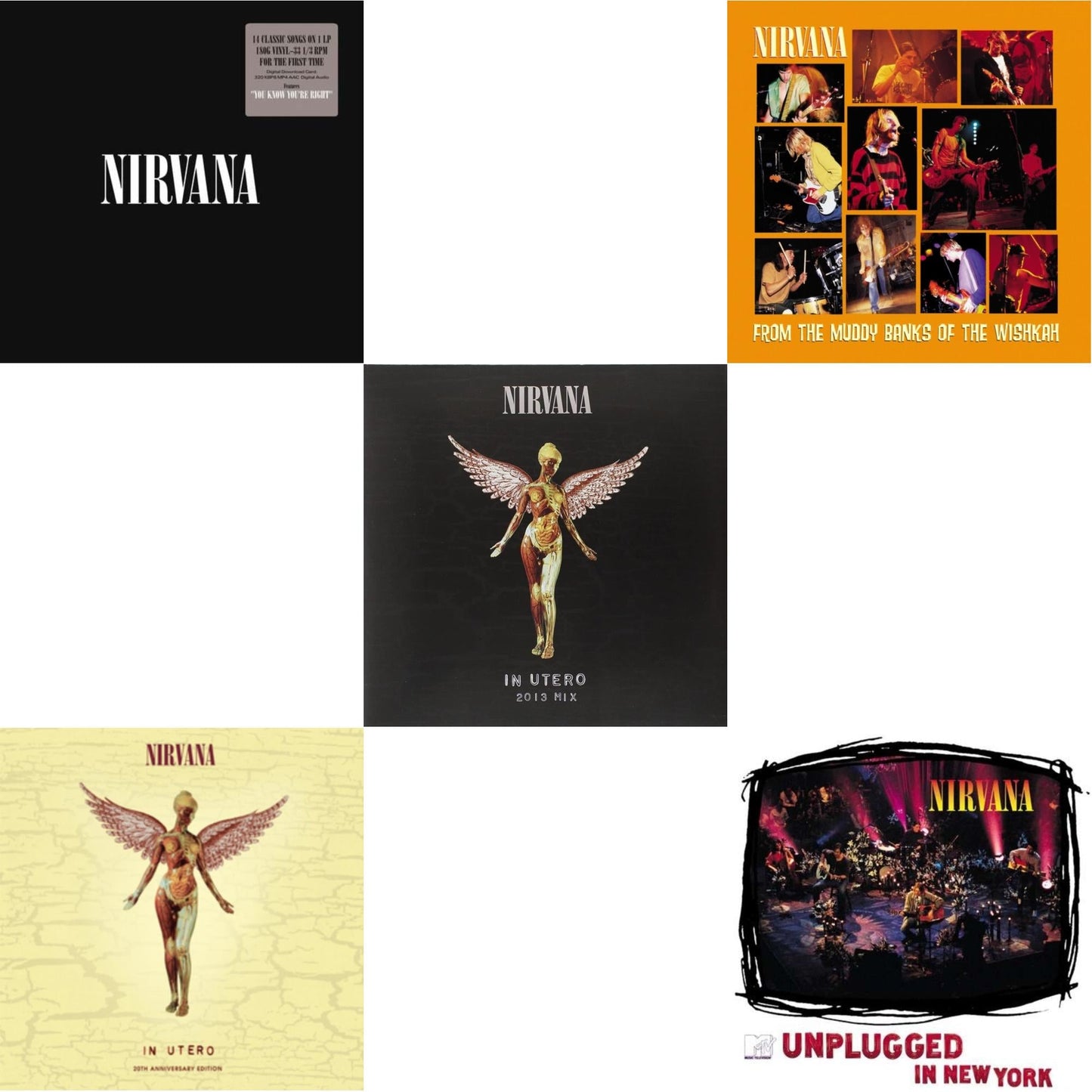 In Utero & In Utero: 2013 Mix (2LP) & Nirvana (150G/Dl Code) & Unplugged In N.Y. & From The Muddy Banks Of The Wishkah