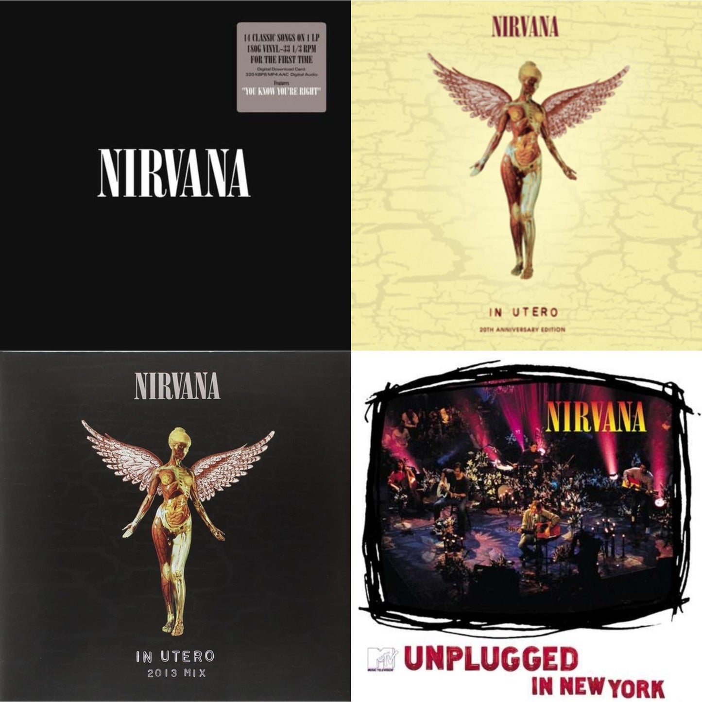 In Utero & In Utero: 2013 Mix (2LP) & Nirvana (150G/Dl Code) & Unplugged In N.Y.