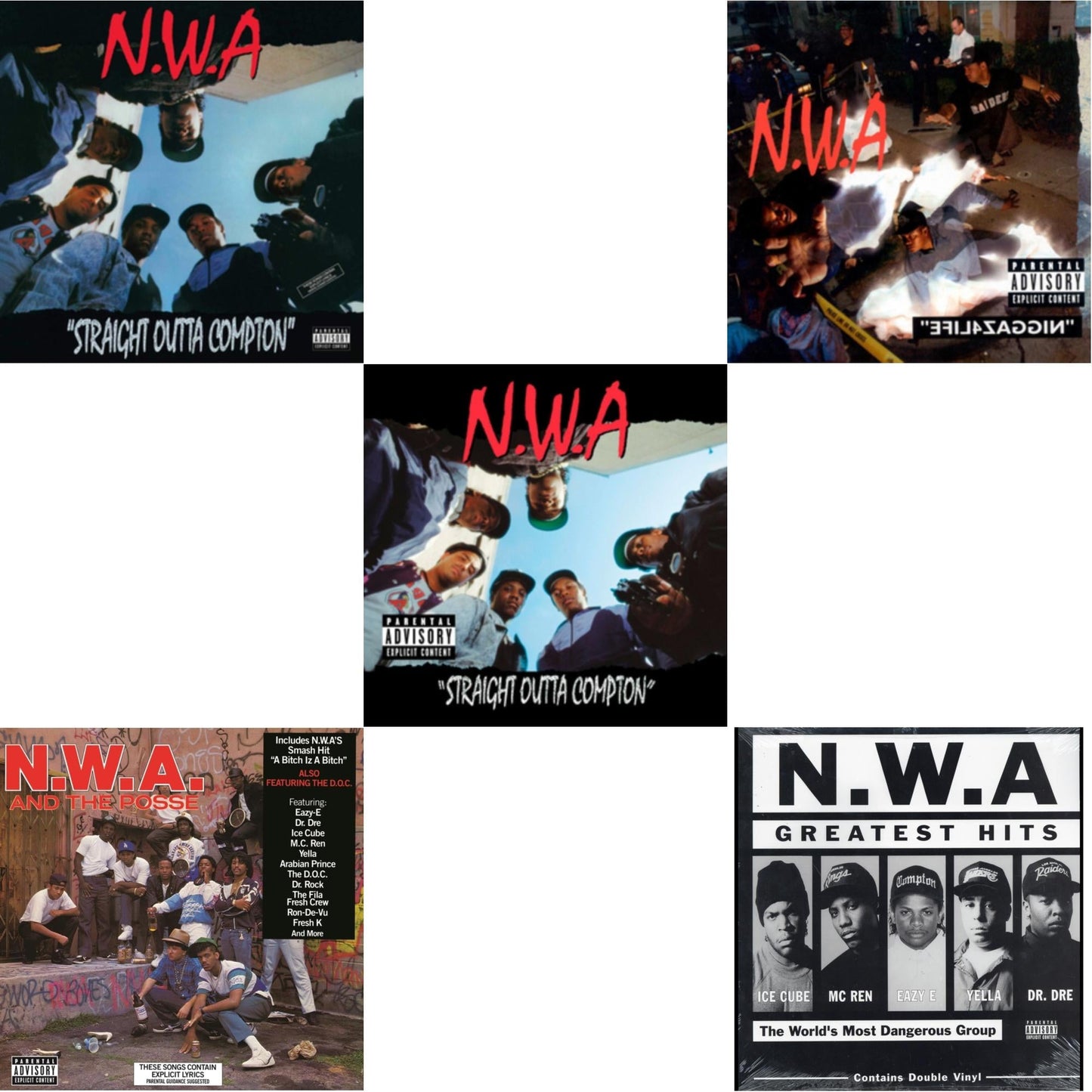 Straight Outta Compton & N.W.A. & The Posse (180G) & Straight Outta Compton & Niggaz4life (X) & N.W.A. Greatest Hits