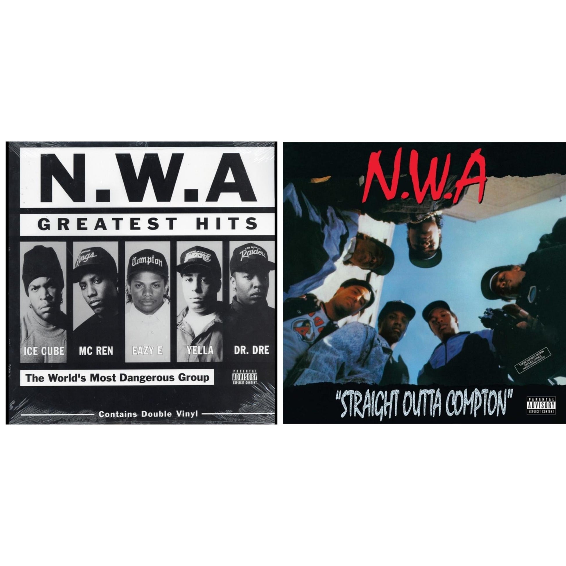 This is a 2 LP Vinyl SKU bundle.
1.This LP Vinyl is brand new.Format: LP VinylMusic Style: GangstaThis item's title is: N.W.A. Greatest HitsArtist: N.W.A.Barcode: 724354093210Release Date: 1/7/2003
2.This LP Vinyl is brand new.