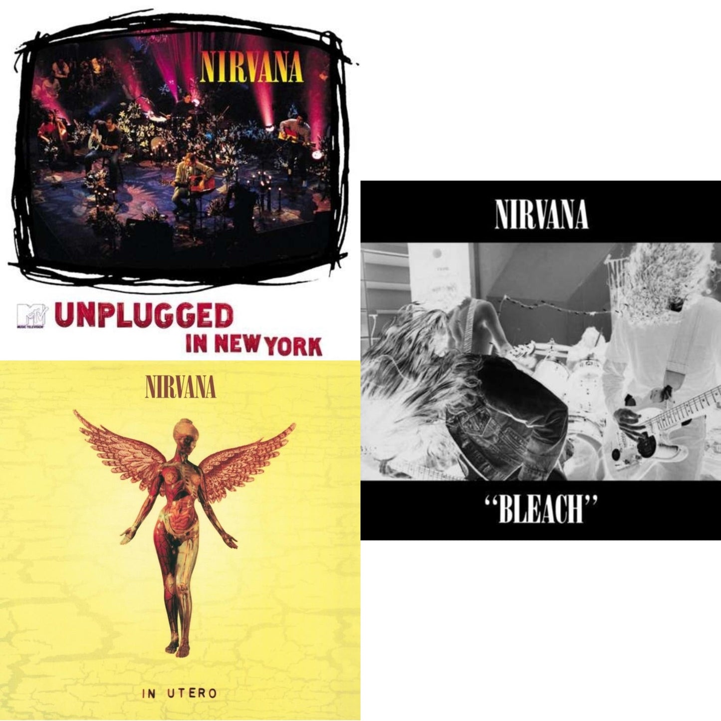 Bleach & In Utero (180G/33-1/3 RPM) & Unplugged In N.Y.