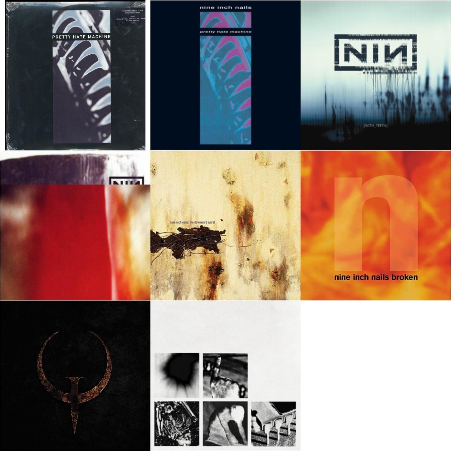 Pretty Hate Machine: 2010 Remaster & Pretty Hate Machine & With Teeth (2LP) & Fragile (3LP/180G/2016 Remaster) & Downward Spiral (2LP/180G/2016 Remaster) & Broken (180G/LP/7Inch) & Quake (2LP) & Bad Witch (LP)