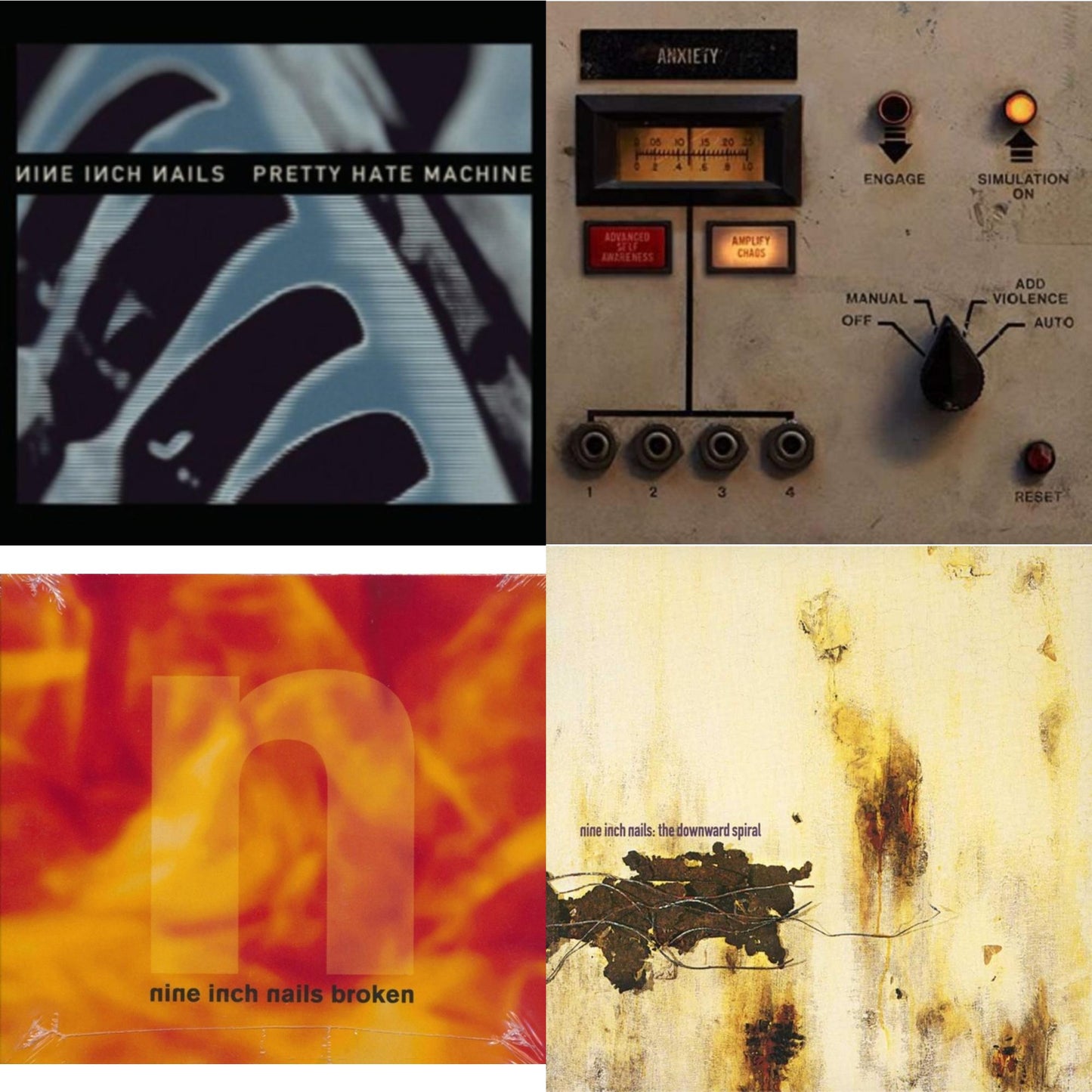 Pretty Hate Machine & Add Violence Ep & Broken & Downward Spiral
