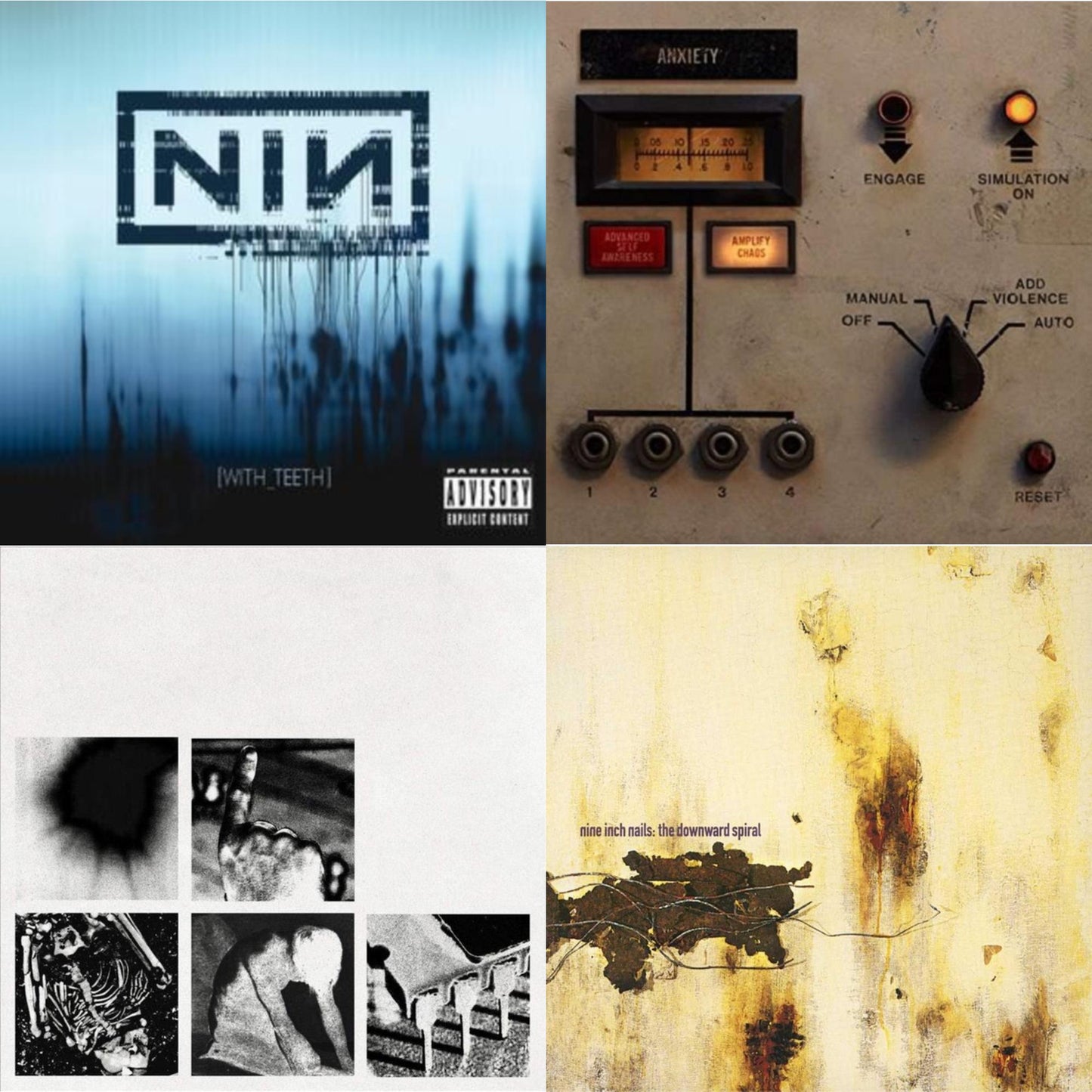 With Teeth & Add Violence Ep & Bad Witch & Downward Spiral