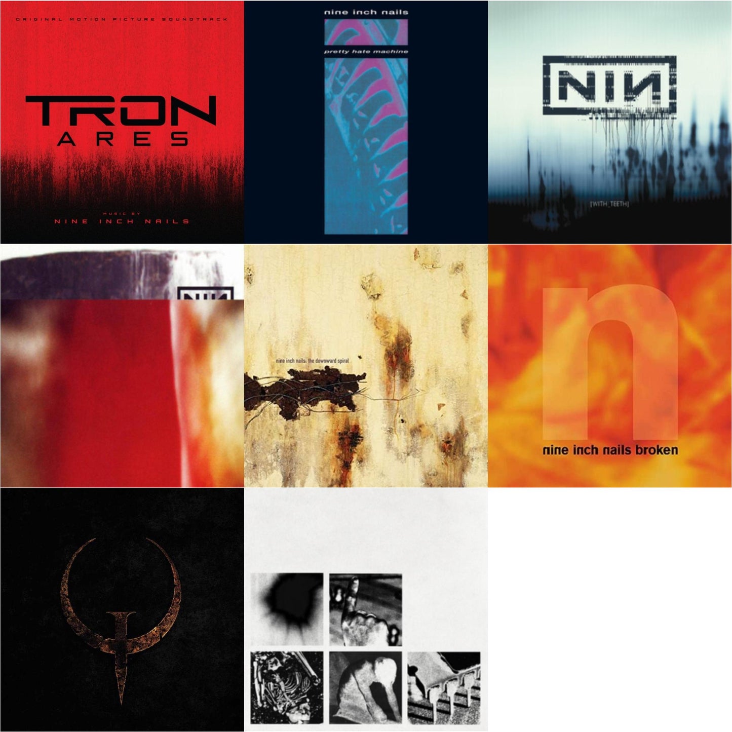 Tron: Ares (Ost) (180G/2LP) & Pretty Hate Machine & With Teeth (2LP) & Fragile (3LP/180G/2016 Remaster) & Downward Spiral (2LP/180G/2016 Remaster) & Broken (180G/LP/7Inch) & Quake (2LP) & Bad Witch (LP)