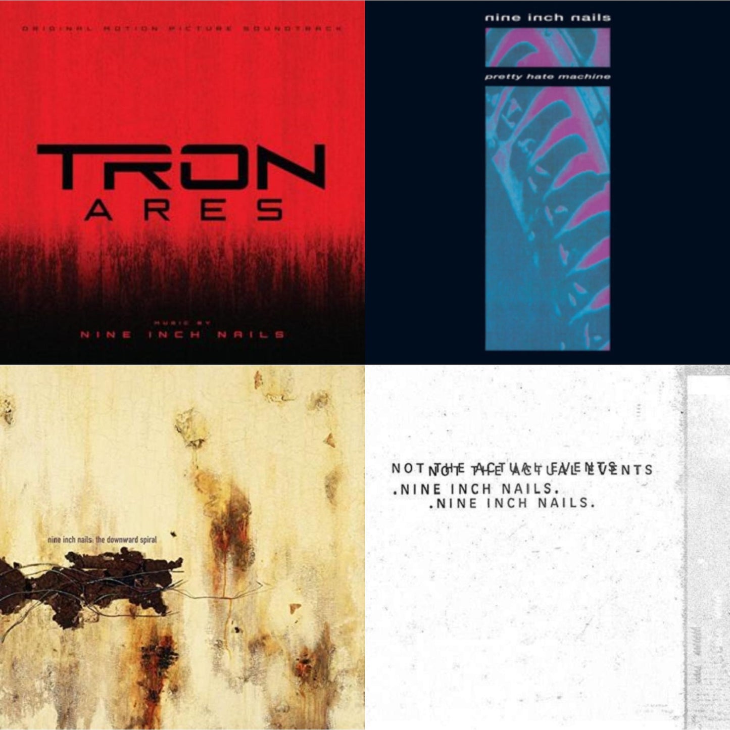 Tron: Ares (Ost) (180G/2LP) & Pretty Hate Machine & Downward Spiral (2LP/180G/2016 Remaster) & Not The Actual Events (One Sided/180G)