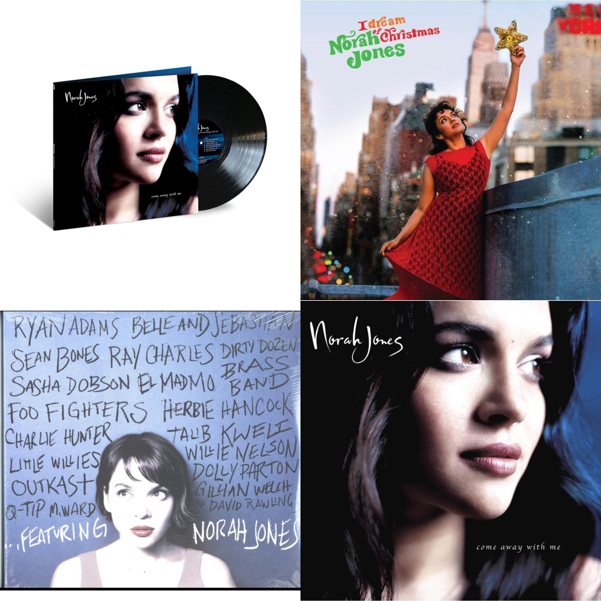This is a 4 LP Vinyl SKU bundle.
1.This LP Vinyl is brand new.Format: LP VinylMusic Style: Pop RockThis item's title is: FeaturingArtist: Norah JonesLabel: Blue NoteBarcode: 5099990986819Release Date: 11/16/2010
2.This LP Vinyl is brand new.