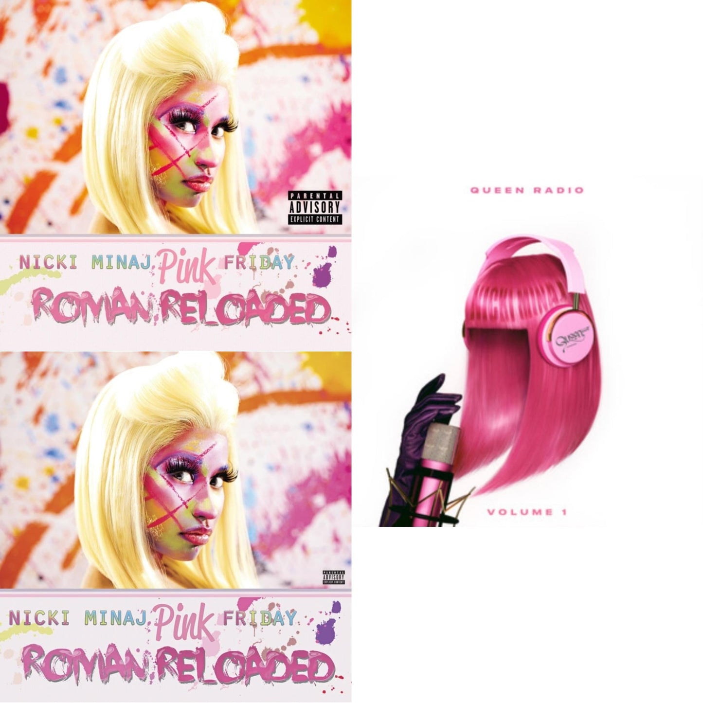 This is a 3 LP Vinyl SKU bundle.
1.This LP Vinyl is brand new.Format: LP VinylMusic Style: Pop RapThis item's title is: Pink Friday...Roman Reloaded (3LP)Artist: Nicki MinajLabel: REPUBLIC RECORDSBarcode: 602448847096Release Date: 8/18/2023
2.This LP Vinyl is brand new.