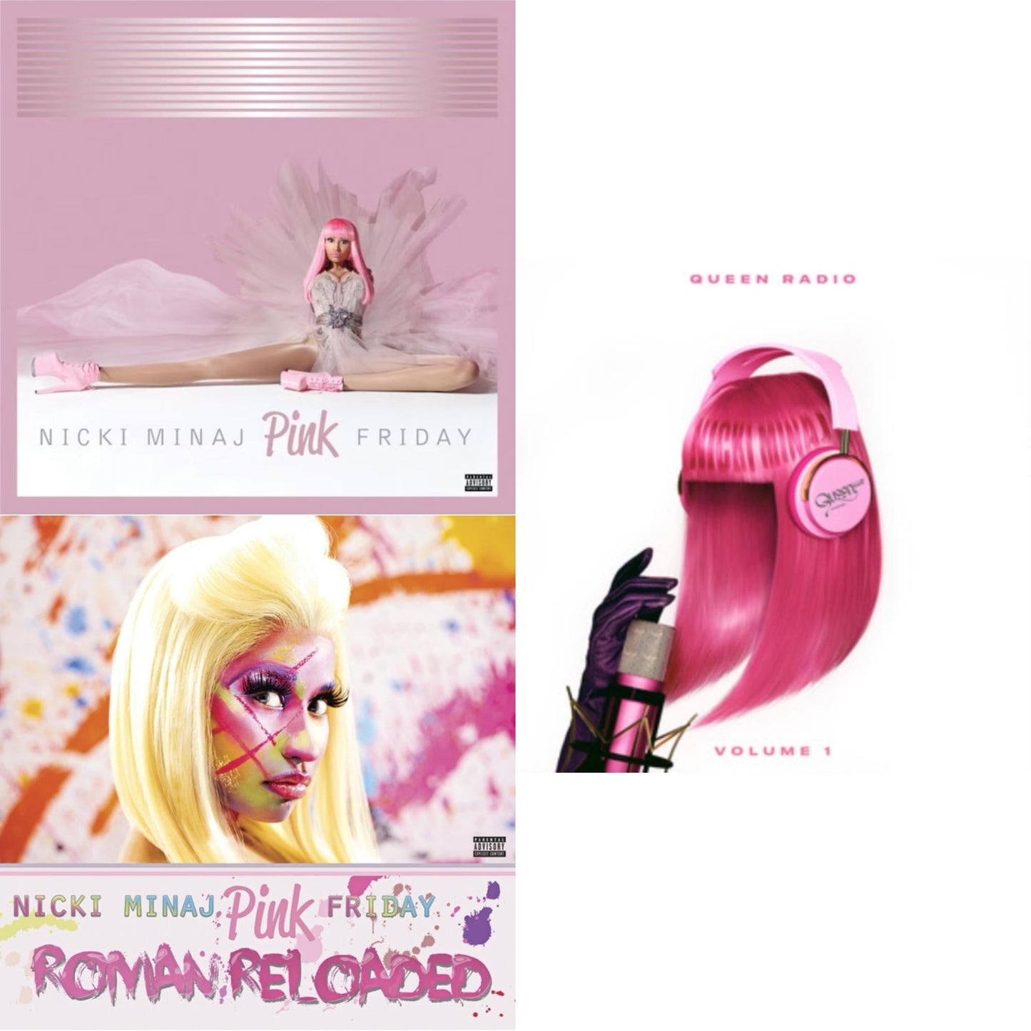 Pink Friday (10Th Anniversary/Pink Vinyl/2LP) & Pink Friday...Roman Reloaded (2LP) & Queen Radio: Volume 1 (3LP)