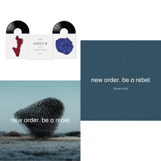 New Order - Substance (2023 Reissue) (2LP) & Be A Rebel Ep & Be A Rebel Remixed (Limited Edition/Clear LP Vinyl)