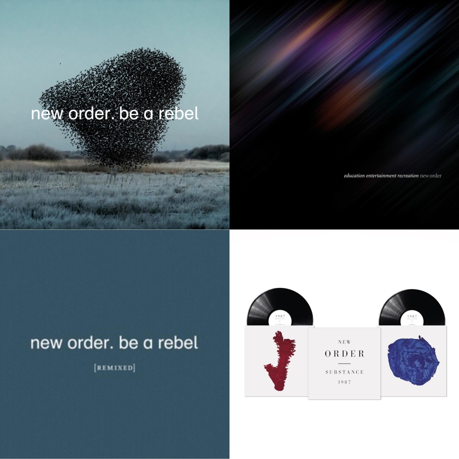 This is a 4 LP Vinyl SKU bundle.
1.This LP Vinyl is brand new.Format: LP VinylMusic Style: Synth-popThis item's title is: Be A RebelArtist: New OrderLabel: MUTEBarcode: 724596101735Release Date: 3/19/2021
2.This LP Vinyl is brand new.