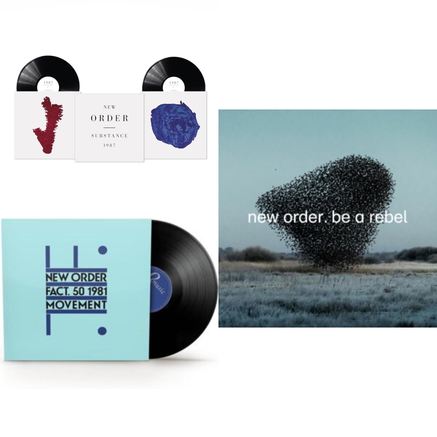 Substance (2023 Reissue) (2LP) & Movement (2019 Remaster) & Be A Rebel Ep
