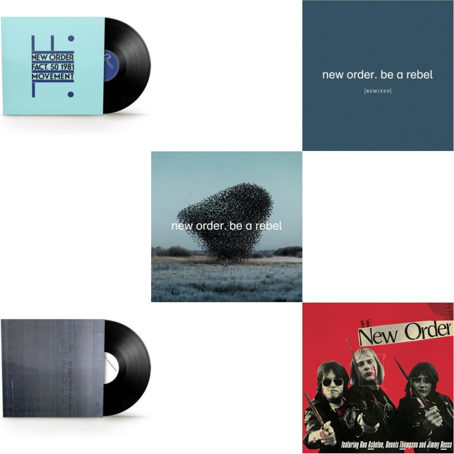 Movement (2019 Remaster) & Brotherhood (2024 Remaster) & Be A Rebel Ep & Be A Rebel Remixed (Limited Edition/Clear LP Vinyl) & New Order (Marble LP Vinyl)