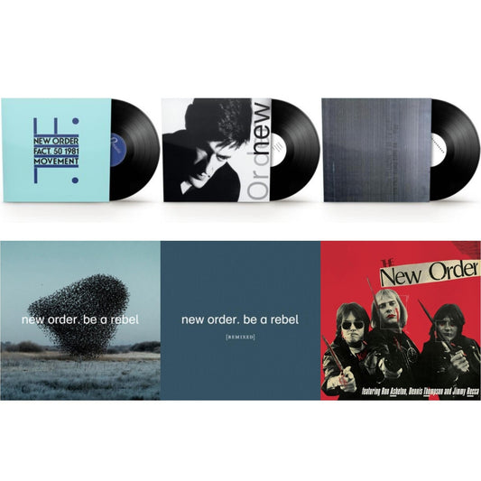 Movement (2019 Remaster) & Low-Life (2015 Remaster) & Brotherhood (2024 Remaster) & Be A Rebel Ep & Be A Rebel Remixed (Limited Edition/Clear LP Vinyl) & New Order (Marble LP Vinyl)