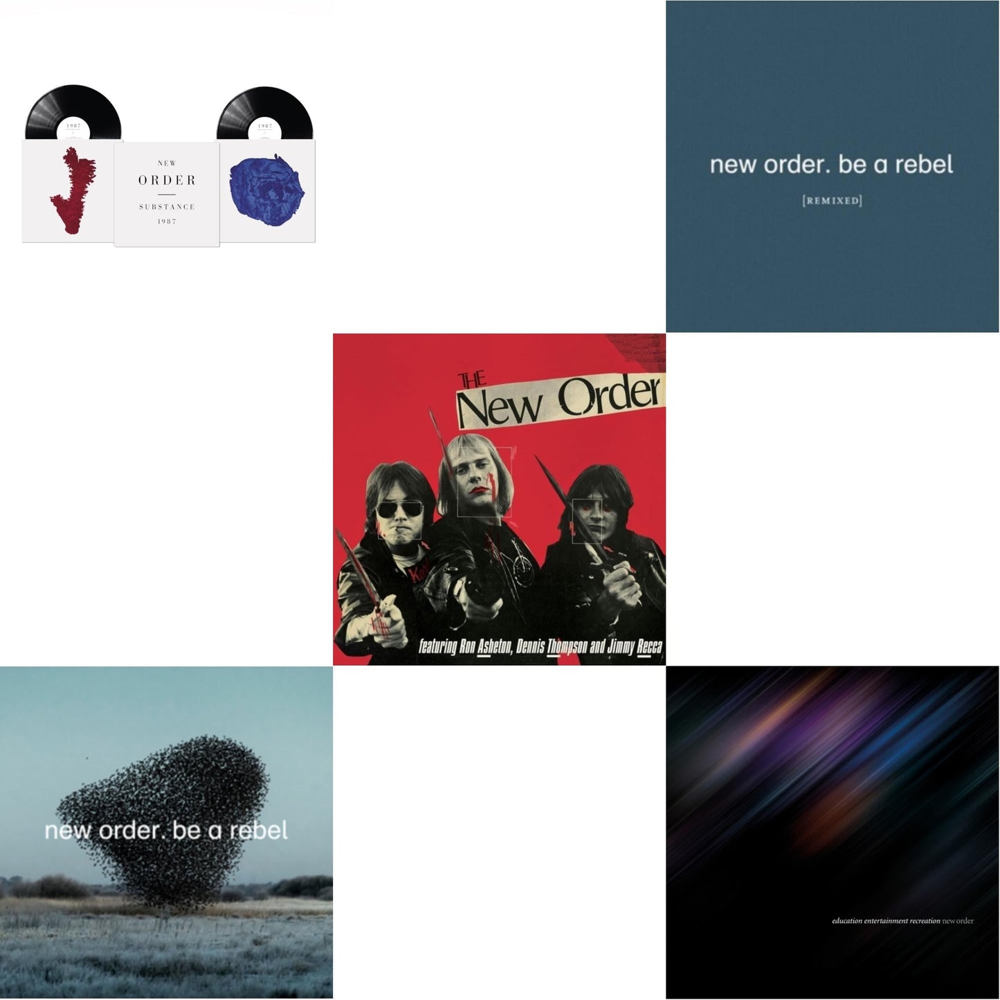 This is a 5 LP Vinyl SKU bundle.
1.This LP Vinyl is brand new.Format: LP VinylMusic Style: Indie RockThis item's title is: Education Entertainment Recreation (Live)Artist: New OrderLabel: RHINO/WARNER BROS.Barcode: 190295211646Release Date: 5/7/2021
2.This LP Vinyl is brand new.