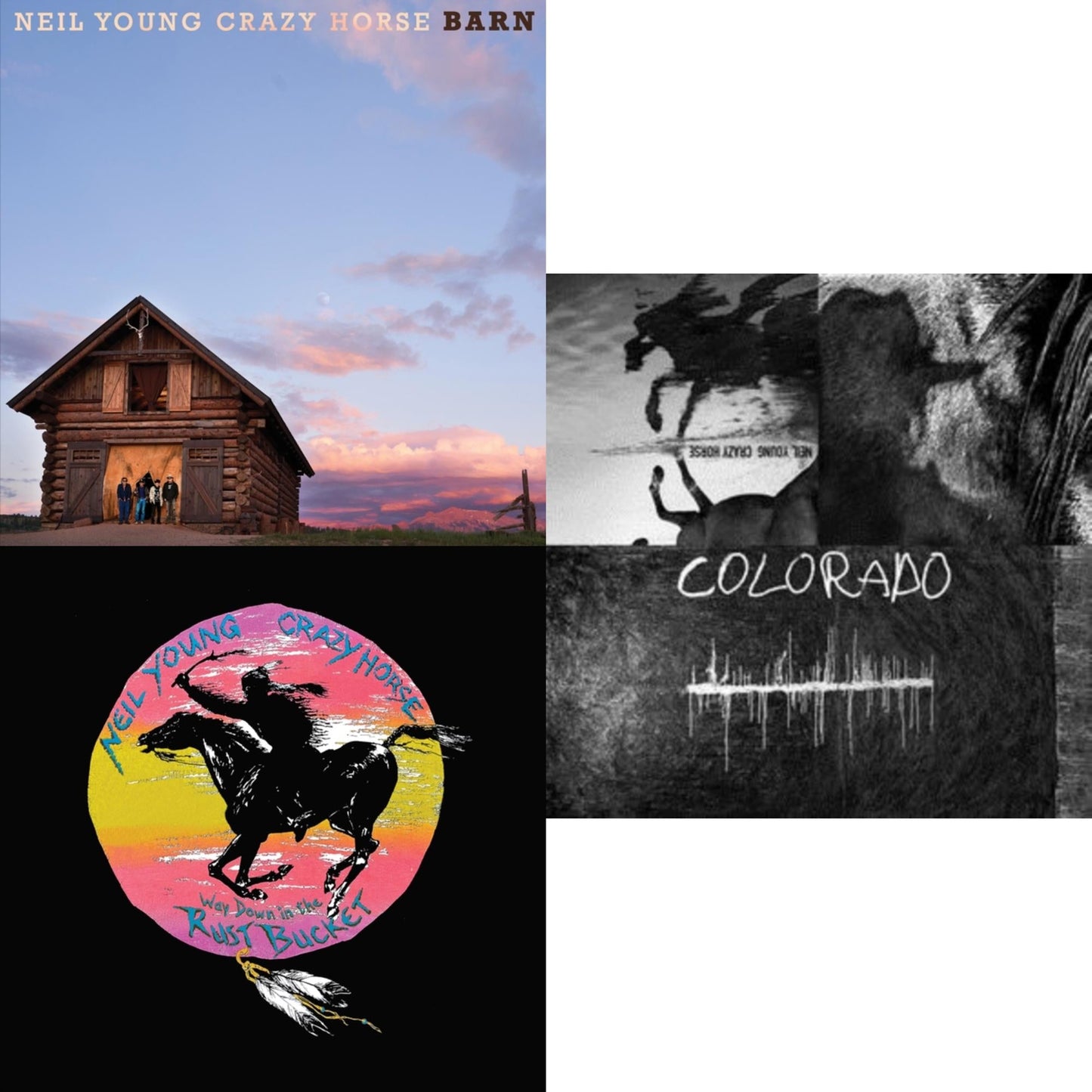 Barn (Deluxe Edition/LP/CD/Blu-Ray) & Way Down In The Rust Bucket (4LP) & Colorado (3-Sided 2LP/7Inch)