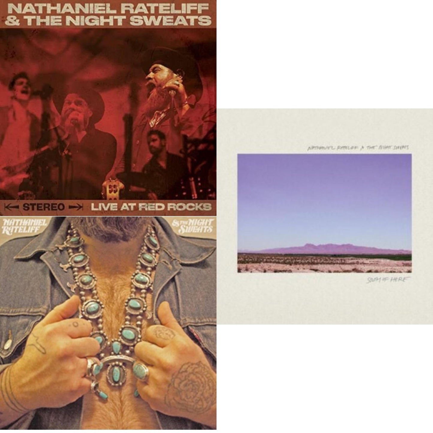 This is a 3 LP Vinyl SKU bundle.
1.This LP Vinyl is brand new.Format: LP VinylThis item's title is: Live At Red RocksArtist: Nathaniel & The Night Sweats RateliffLabel: STAXBarcode: 888072040915Release Date: 11/10/2017
2.This LP Vinyl is brand new.