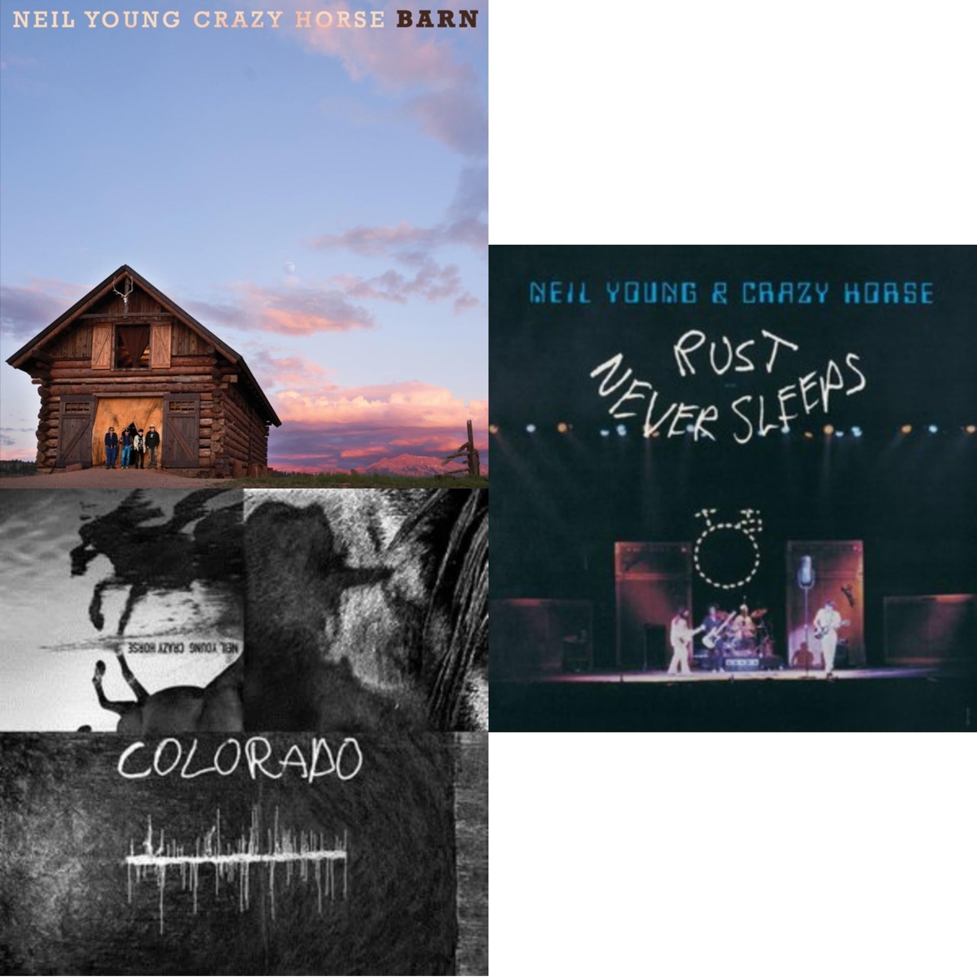 This is a 3 LP Vinyl SKU bundle.
1.This LP Vinyl is brand new.Format: LP VinylMusic Style: CountryThis item's title is: Barn (Special Edition) (I)Artist: Neil & Crazy Horse YoungBarcode: 093624876649Release Date: 12/10/2021
2.This LP Vinyl is brand new.