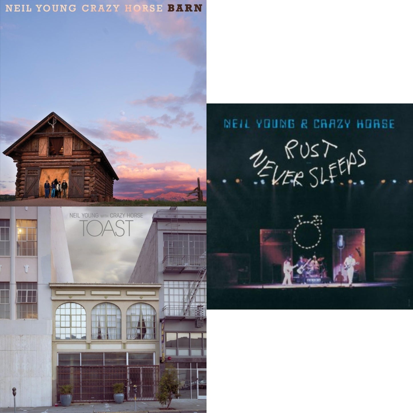 This is a 3 LP Vinyl SKU bundle.
1.This LP Vinyl is brand new.Format: LP VinylMusic Style: CountryThis item's title is: Barn (Special Edition) (I)Artist: Neil & Crazy Horse YoungBarcode: 093624876649Release Date: 12/10/2021
2.This LP Vinyl is brand new.