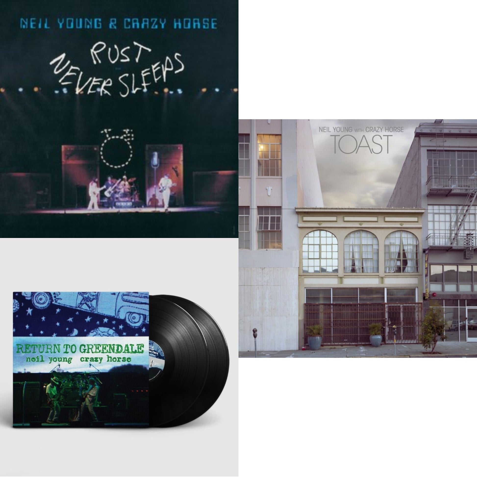 This is a 3 LP Vinyl SKU bundle.
1.This LP Vinyl is brand new.Format: LP VinylMusic Style: Folk RockThis item's title is: Toast (2LP)Artist: Neil & Crazy Horse YoungLabel: REPRISEBarcode: 093624881308Release Date: 7/8/2022
2.This LP Vinyl is brand new.
