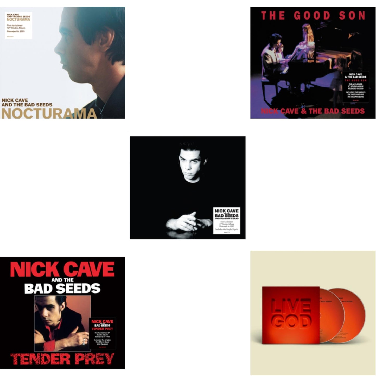 Nocturama & Tender Prey & Firstborn Is Dead & Good Son & Live God (2CD)