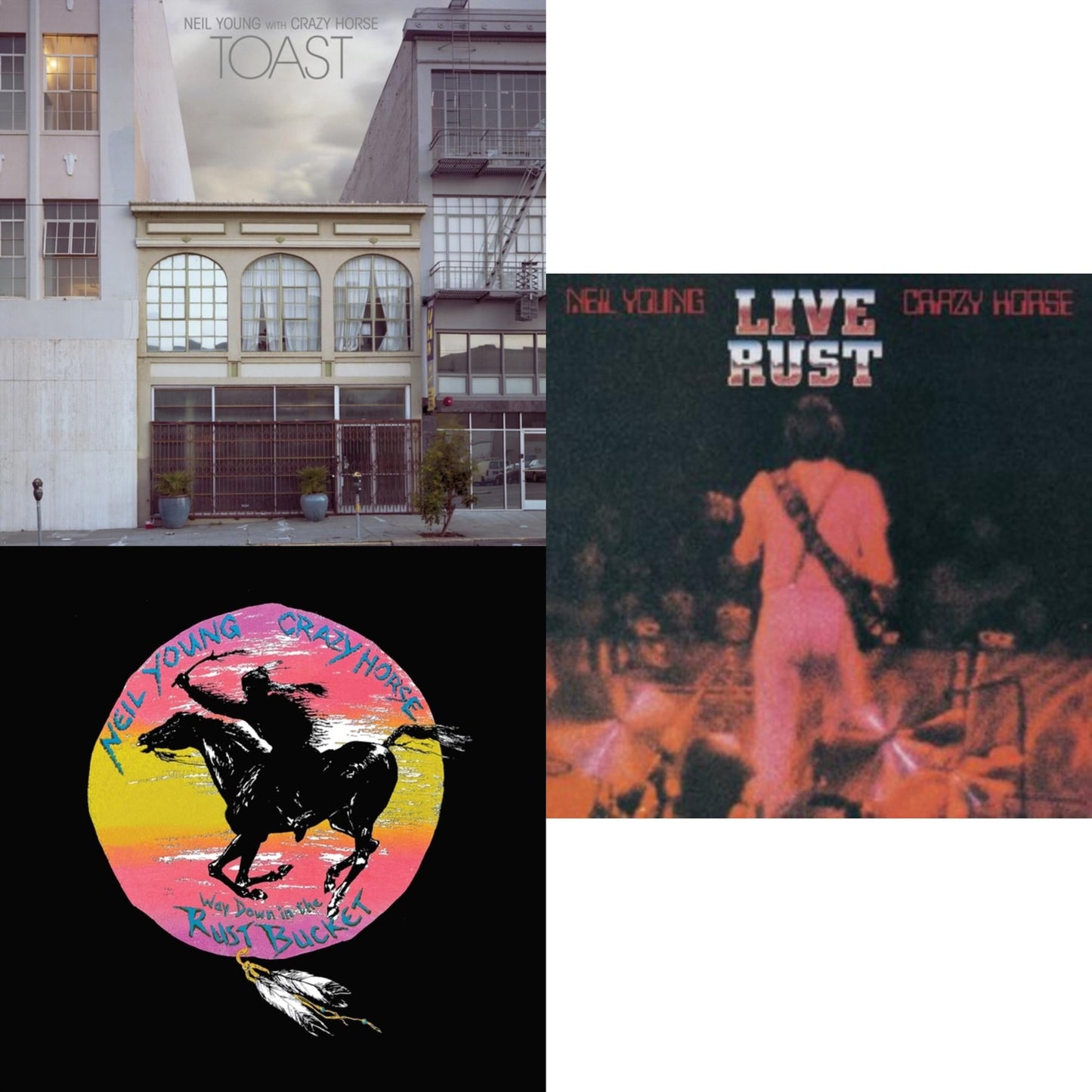 Toast (2LP) & Way Down In The Rust Bucket (Deluxe/4LP/2CD/DVD) & Live Rust (Remastered)