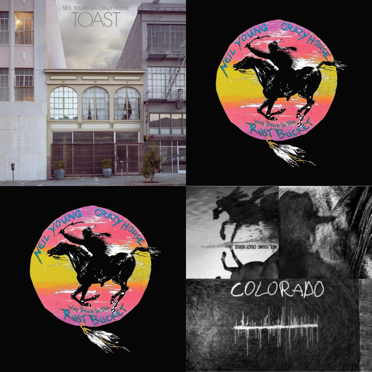 Toast (2LP) & Way Down In The Rust Bucket (Deluxe/4LP/2CD/DVD) & Way Down In The Rust Bucket (4LP) & Colorado (3-Sided 2LP/7Inch)