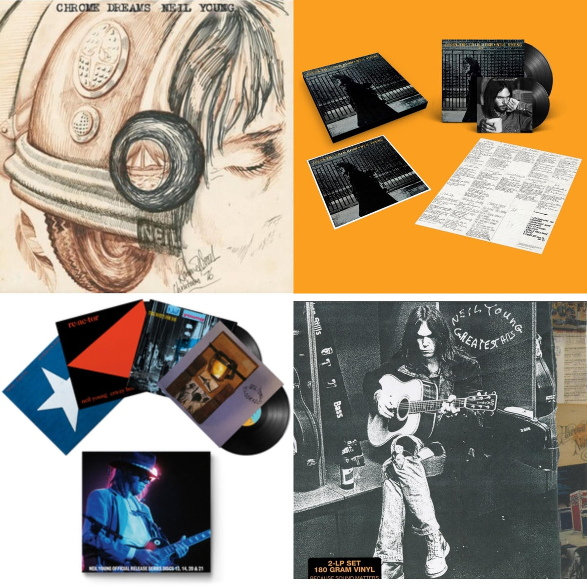 Chrome Dreams (2LP) & After The Gold Rush (50Th Anniv Ed) & Official Release Series Discs 13, 14, 20 & 21 & Greatest Hits