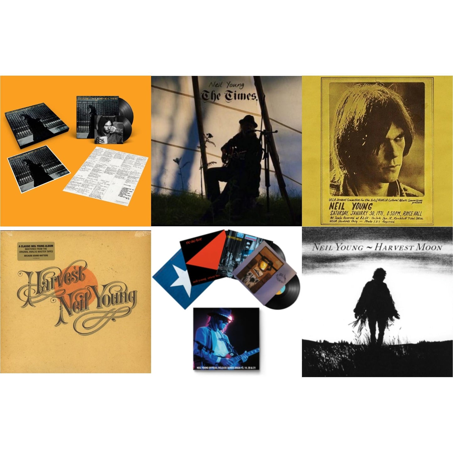 Royce Hall 1971 & Times & After The Gold Rush (50Th Anniv Ed) & Official Release Series Discs 13, 14, 20 & 21 & Harvest Moon (2LP) & Harvest
