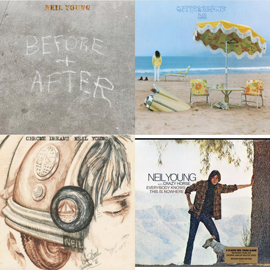 Before & After (Clear LP Vinyl) (I) & On The Beach (Clear LP Vinyl/50Th Ann) & Chrome Dreams (2LP) & Everybody Knows This Is Nowhere