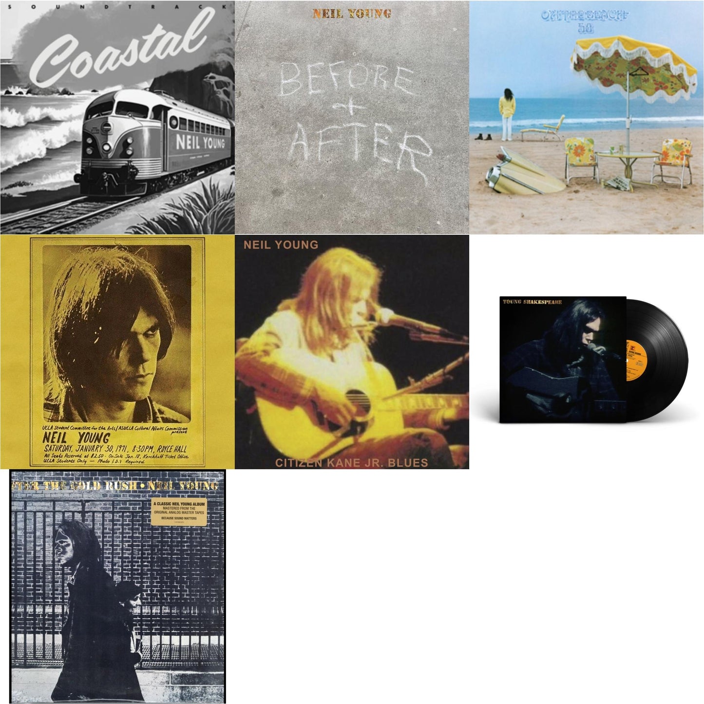Coastal Ost & Before & After (Clear LP Vinyl) (I) & On The Beach (Clear LP Vinyl/50Th Ann) & Royce Hall 1971 & Citizen Kane Jr. Blues 1974 (Live At The Bottom Line) & Young Shakespeare & After The Gold Rush