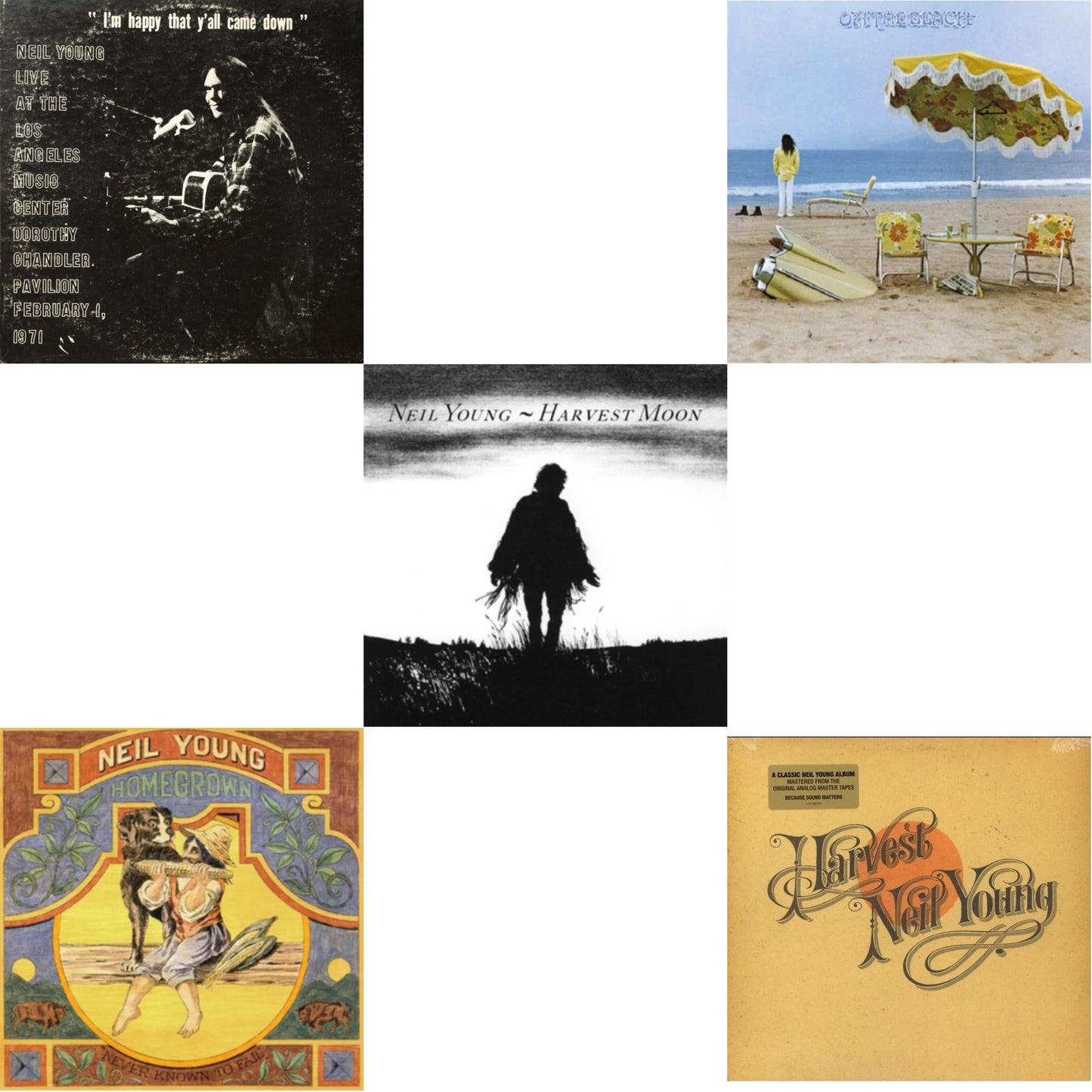 Dorothy Chandler Pavilion 1971 & Homegrown & Harvest Moon (2LP) & On The Beach & Harvest