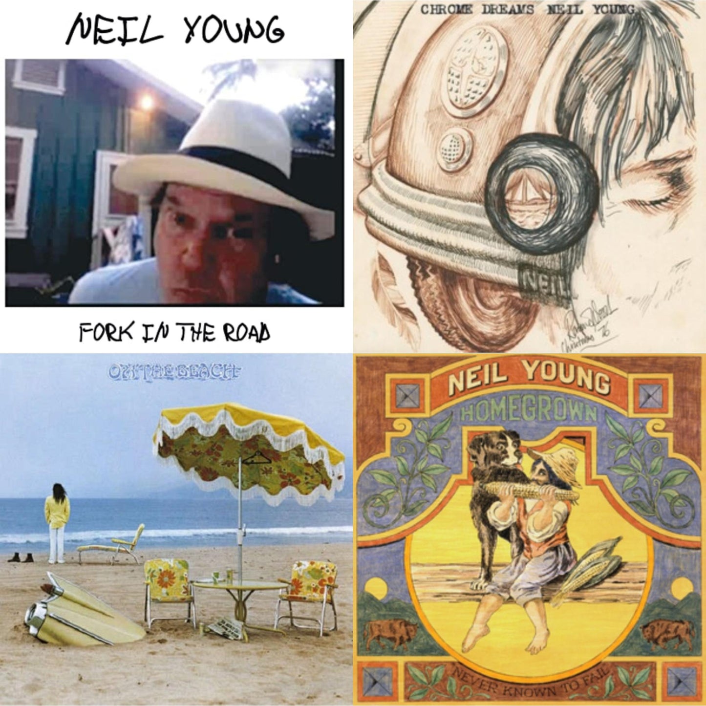 Chrome Dreams (2LP) & Homegrown & On The Beach & Fork In The Road (140G)