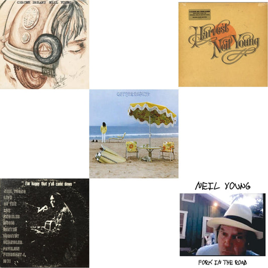 Chrome Dreams (2LP) & Dorothy Chandler Pavilion 1971 & On The Beach & Harvest & Fork In The Road (140G)