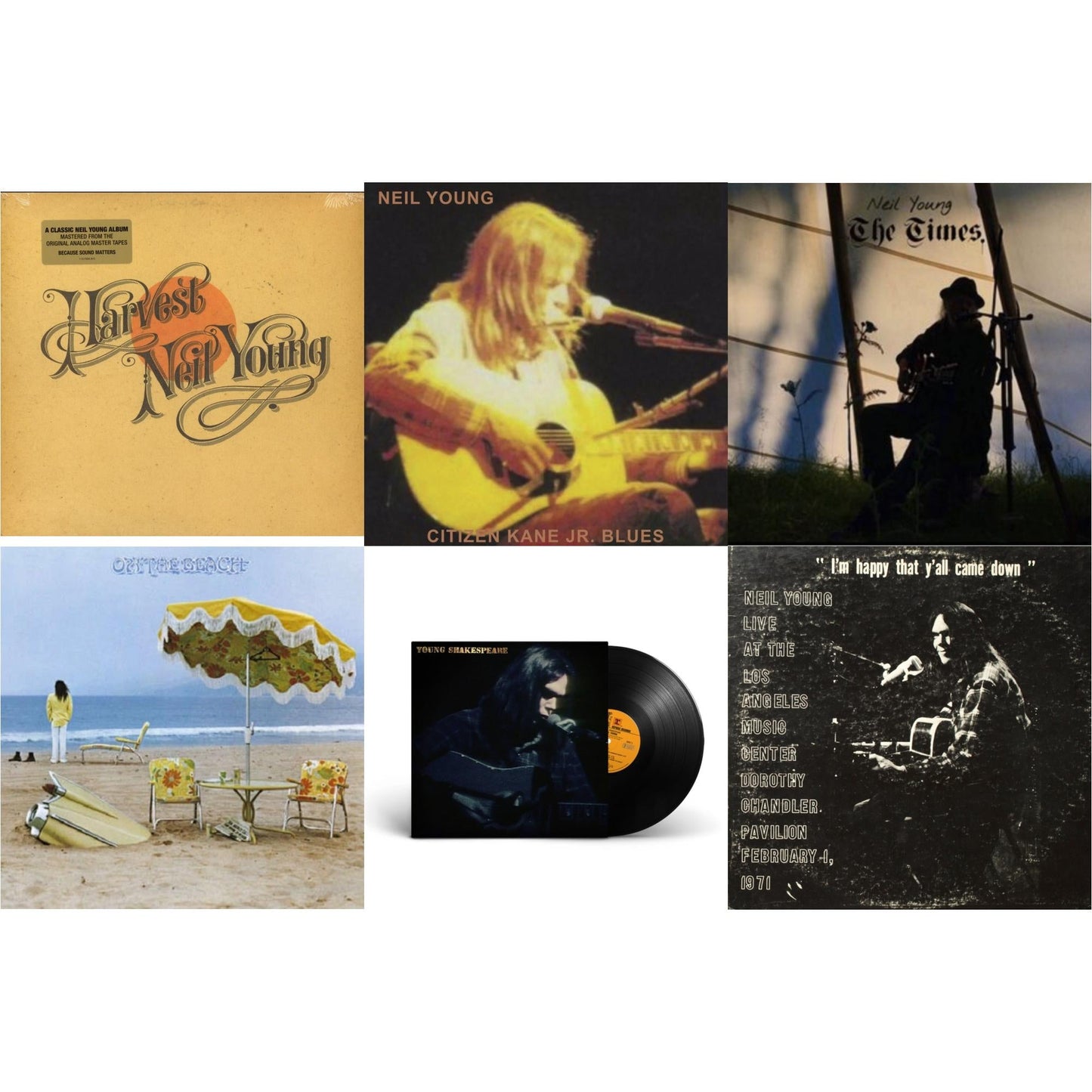 Citizen Kane Jr. Blues 1974 (Live At The Bottom Line) & Dorothy Chandler Pavilion 1971 & Times & Young Shakespeare & On The Beach & Harvest