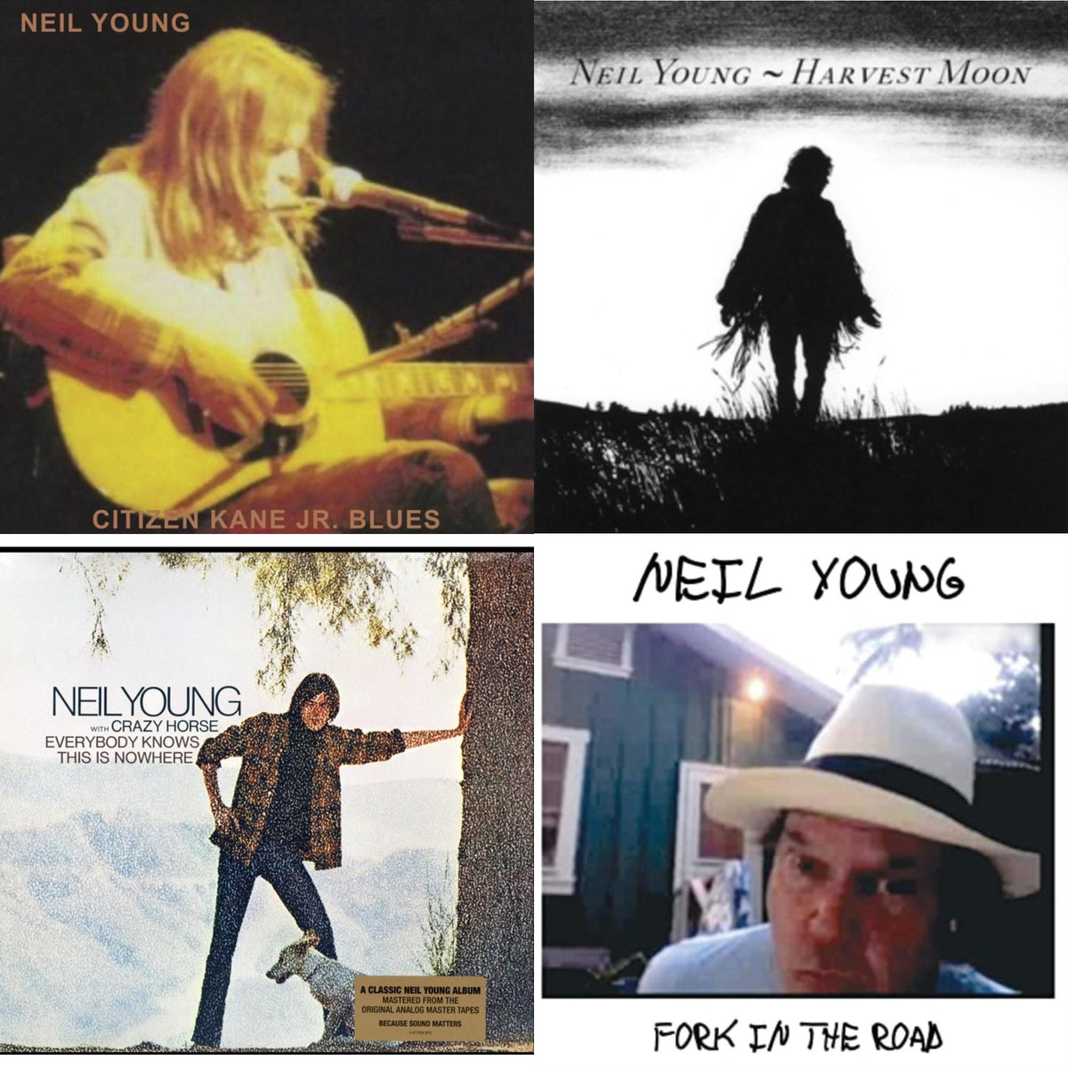 Citizen Kane Jr. Blues 1974 (Live At The Bottom Line) & Harvest Moon (2LP) & Everybody Knows This Is Nowhere & Fork In The Road (140G)