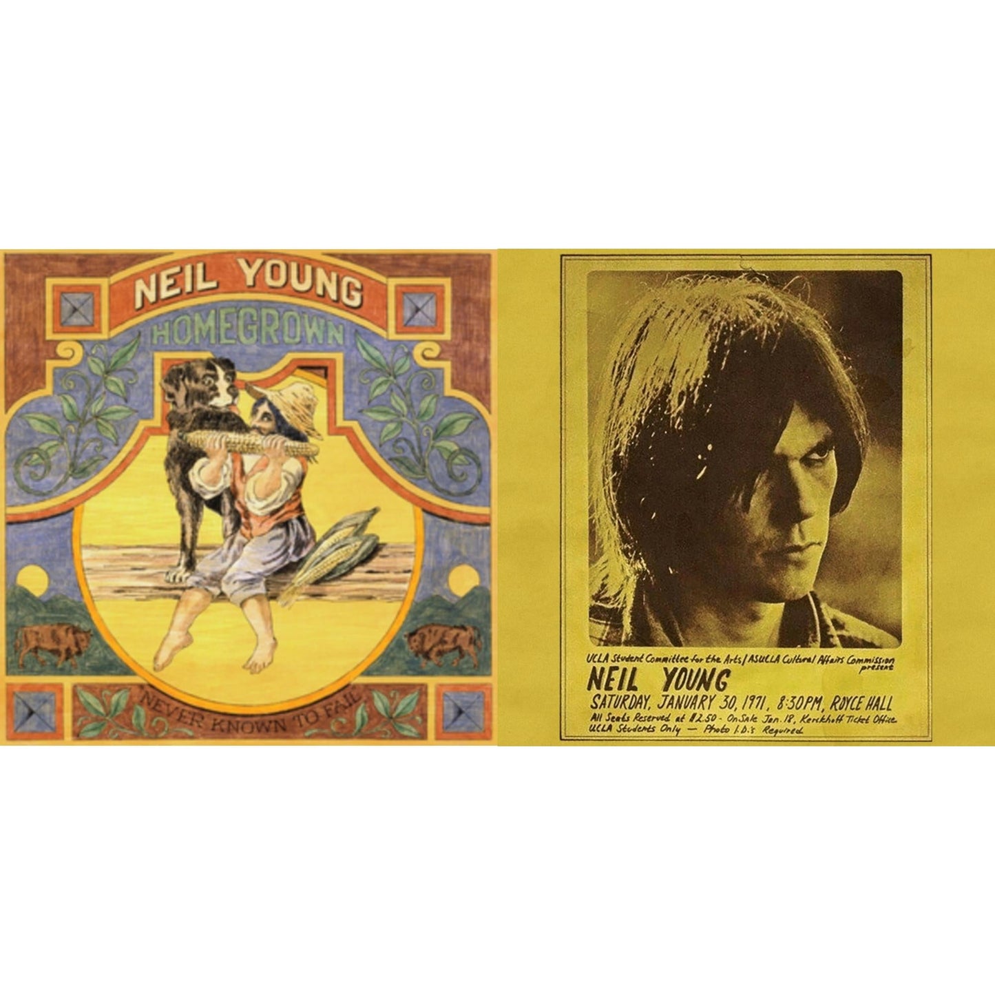 Neil Young - Royce Hall 1971 & Homegrown - LP Vinyl Bundle