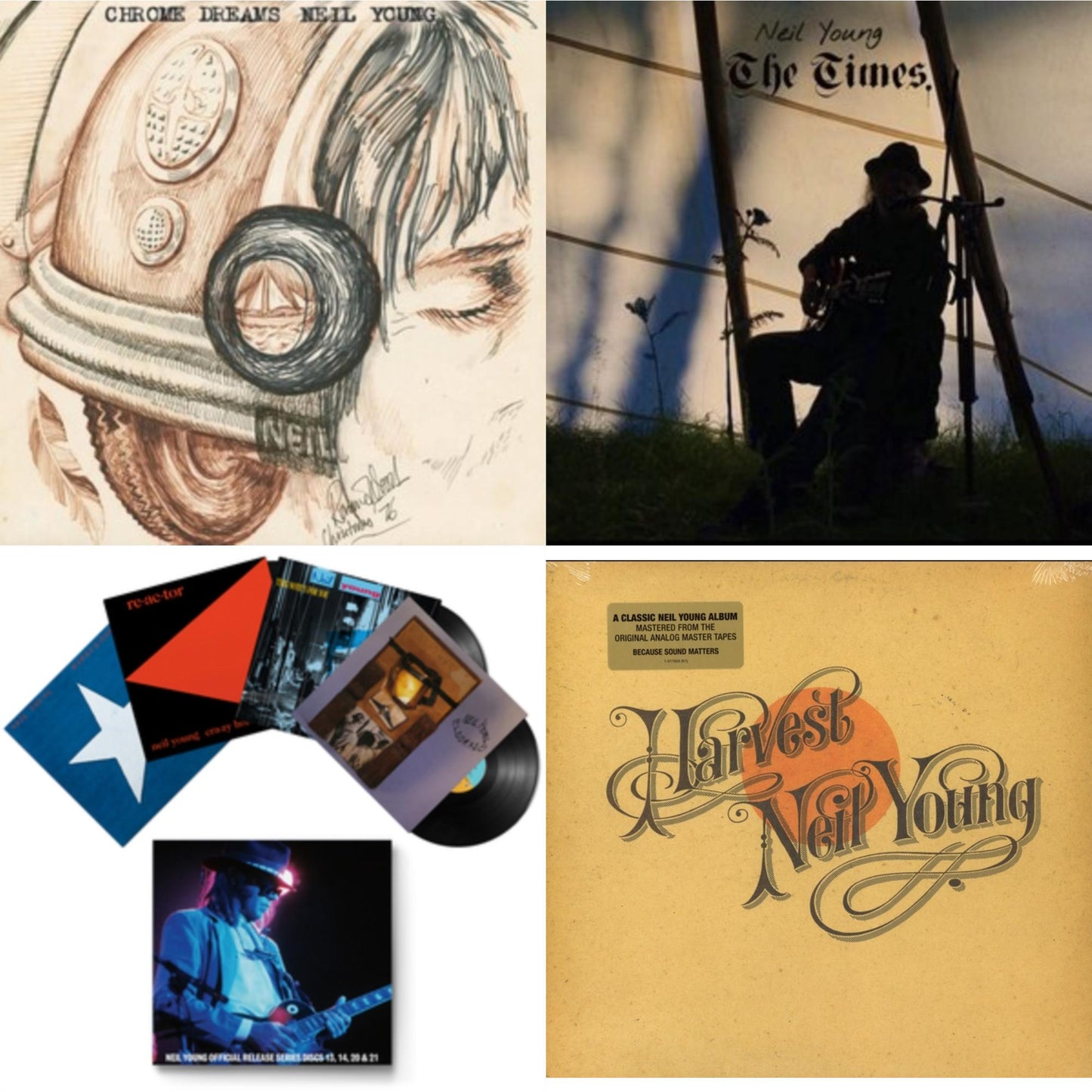 Chrome Dreams (2LP) & Times & Official Release Series Discs 13, 14, 20 & 21 & Harvest