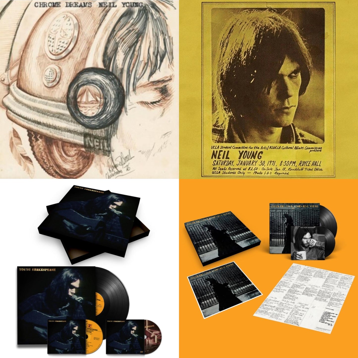 Chrome Dreams (2LP) & Royce Hall 1971 & Young Shakespeare (Deluxe) & After The Gold Rush (50Th Anniv Ed)