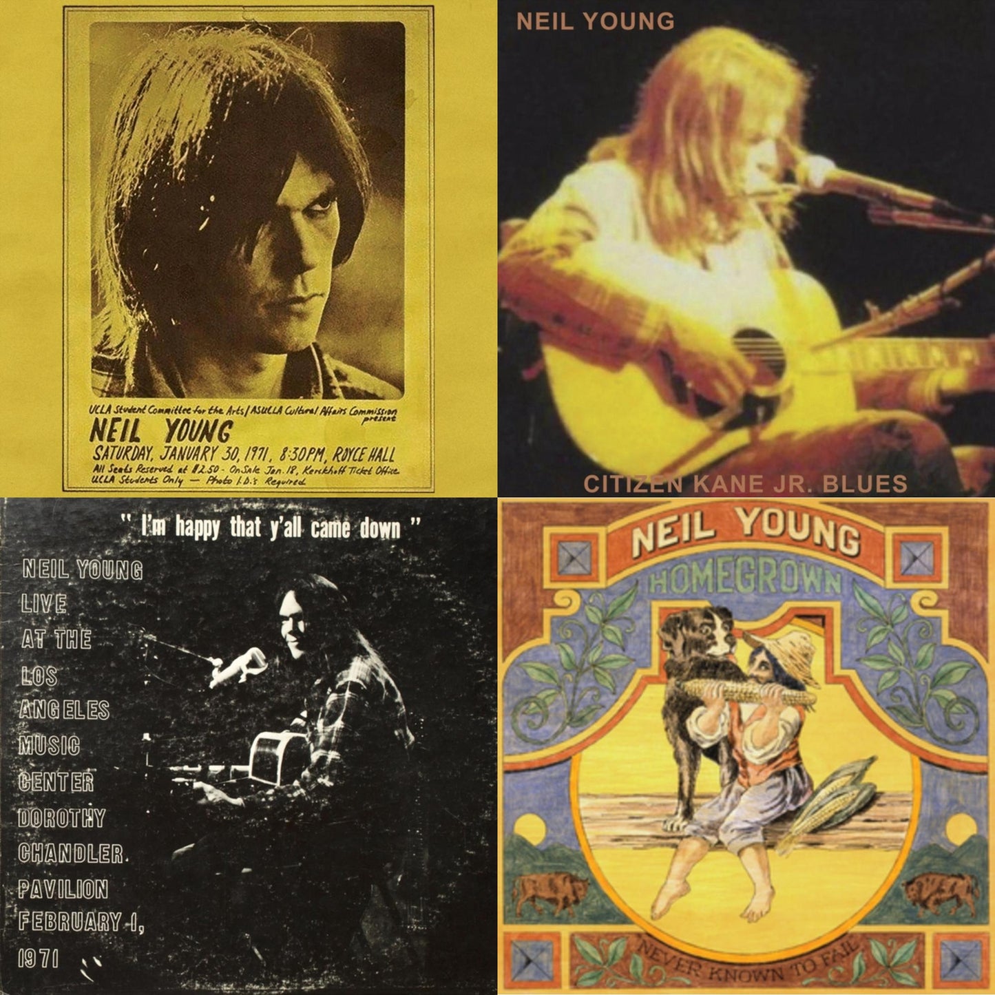 Royce Hall 1971 & Citizen Kane Jr. Blues 1974 (Live At The Bottom Line) & Dorothy Chandler Pavilion 1971 & Homegrown