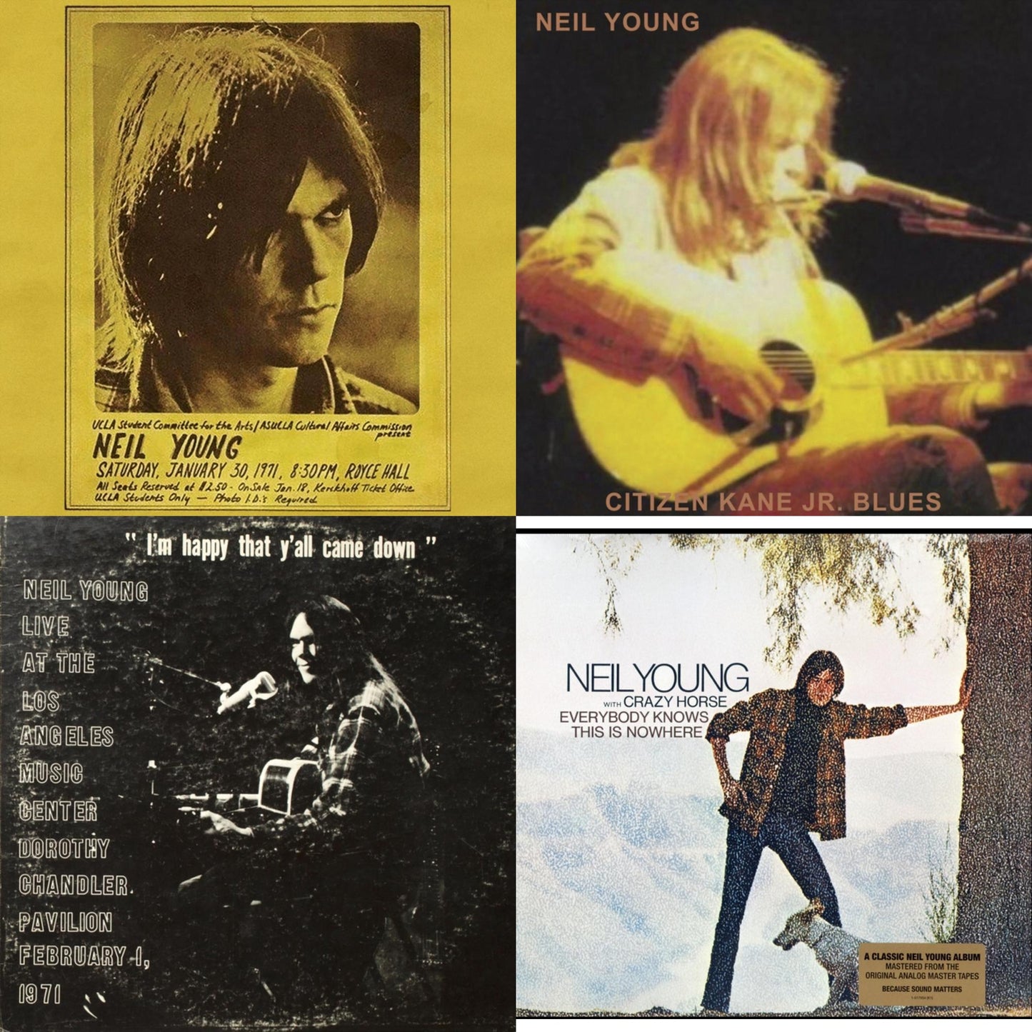 Royce Hall 1971 & Citizen Kane Jr. Blues 1974 (Live At The Bottom Line) & Dorothy Chandler Pavilion 1971 & Everybody Knows This Is Nowhere