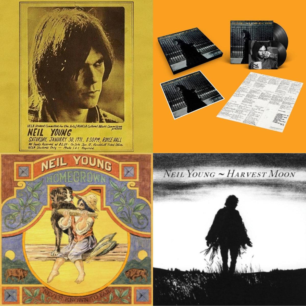 Royce Hall 1971 & After The Gold Rush (50Th Anniv Ed) & Homegrown & Harvest Moon (2LP)