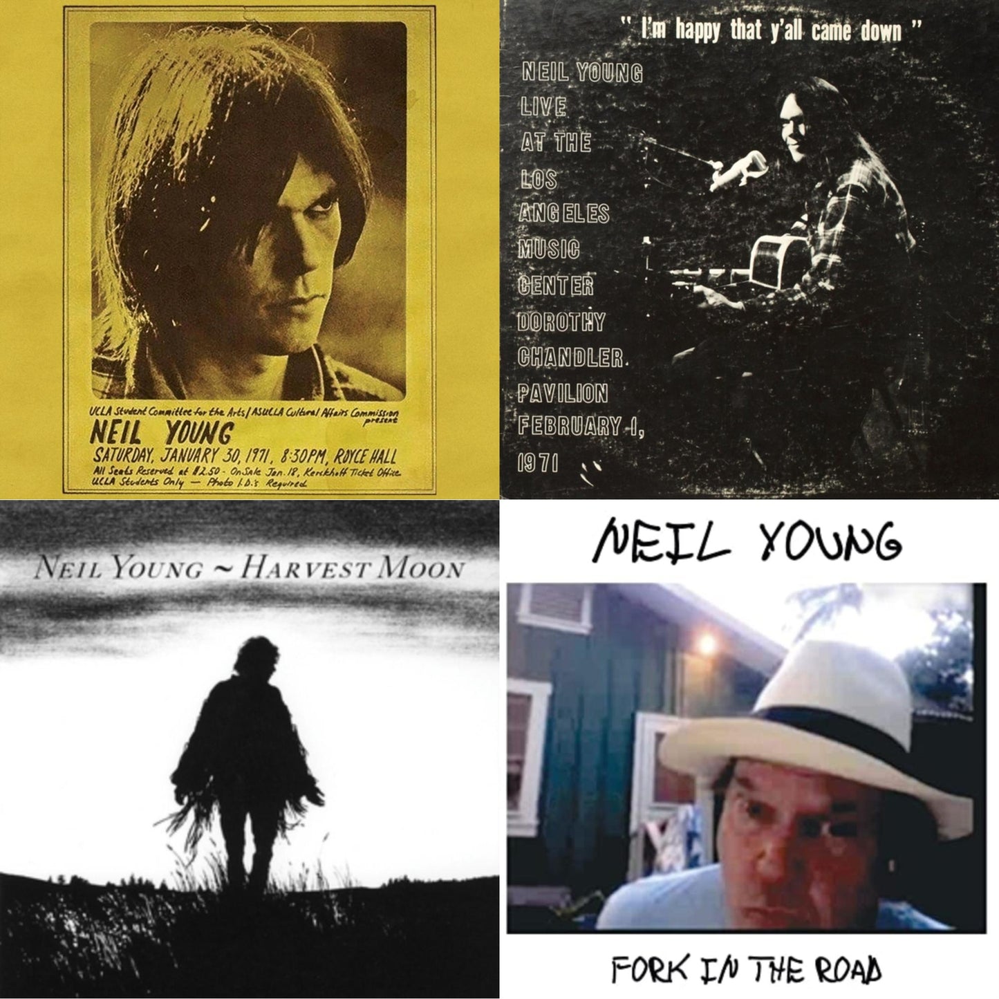 Royce Hall 1971 & Dorothy Chandler Pavilion 1971 & Harvest Moon (2LP) & Fork In The Road (140G)
