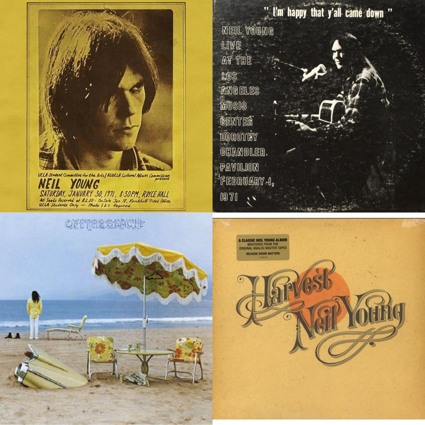 Royce Hall 1971 & Dorothy Chandler Pavilion 1971 & On The Beach & Harvest