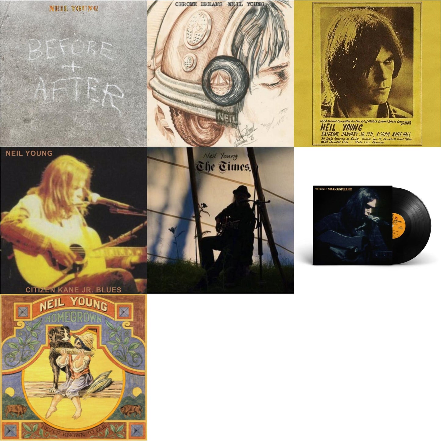 Before & After (Clear LP Vinyl) (I) & Chrome Dreams (2LP) & Royce Hall 1971 & Citizen Kane Jr. Blues 1974 (Live At The Bottom Line) & Times & Young Shakespeare & Homegrown
