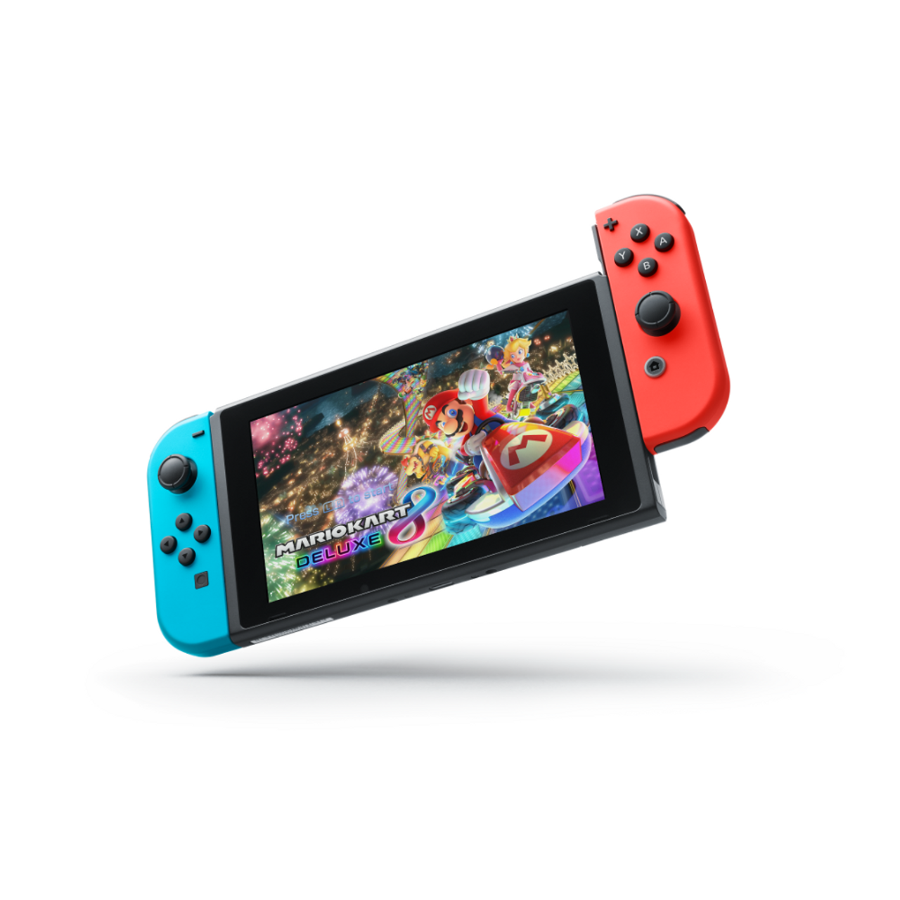 This is brand new.Nintendo Switch™: Mario Kart™ 8 Deluxe Bundle  This bundle has everything you need to start playing right away, including a Nintendo Switch™ system with Neon Red and Neon Blue Joy-Con™ controllers. Plus, enjoy an added value of $79.