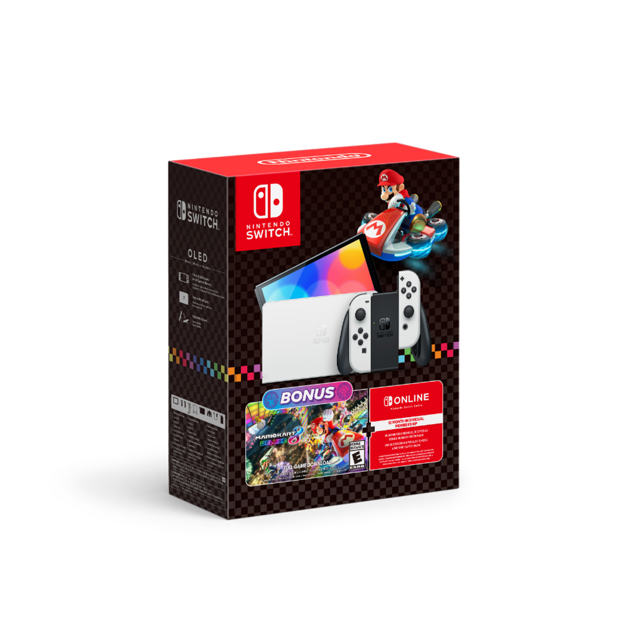 This is brand new.Nintendo Switch™ – OLED Model: Mario Kart™ 8 Deluxe Bundle  This bundle has everything you need to start playing right away, including a Nintendo Switch™ – OLED Model system with Neon Red and Neon Blue Joy-Con™ controllers. Plus, enjoy an added value of $79.